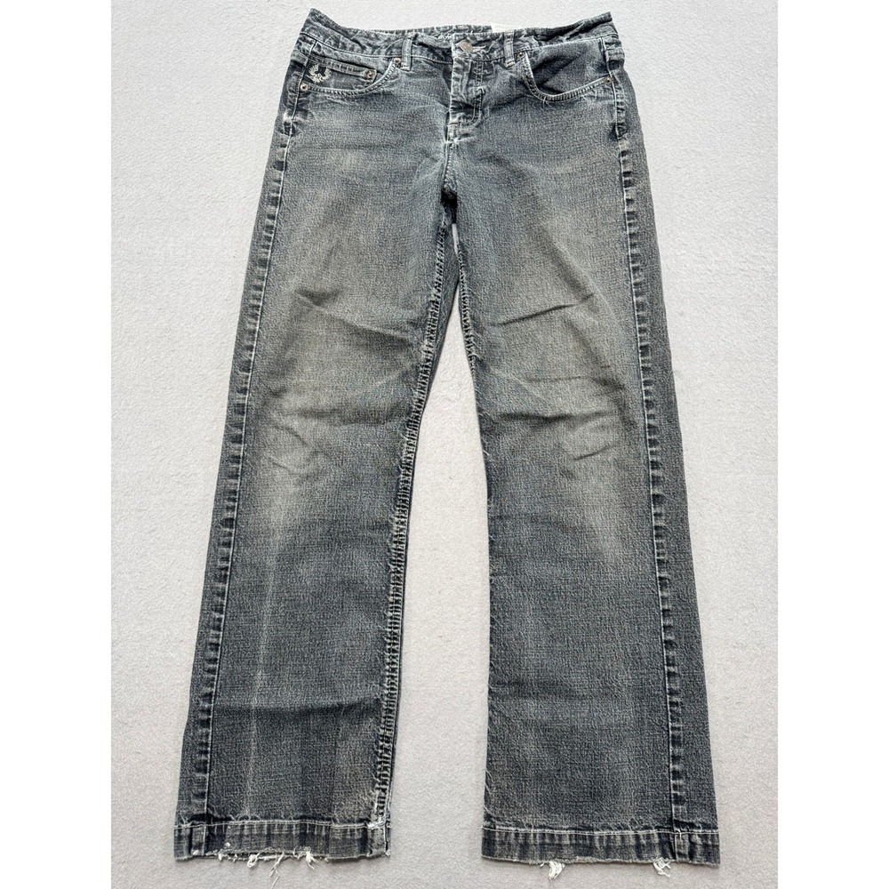Santana Jeans Women's 30/10 Gray Denim Dark Wash Straight Leg Relaxed Mid Rise